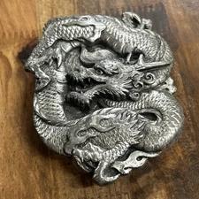 Vintage 1984 Bergamot Brass Works Dragon Belt Buckle L-149