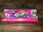 Barbie Car, Barbie Extra Set, Sparkly Silver 2-Seater Toy Convertible with Puppy — photo 4