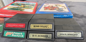 Vintage Intellivision Video Game Cartridges Lot Of 6 Games & 2 Boxes
