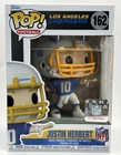 Funko Pop! Justin Herbert #162 NFL Los Angeles Chargers Vinyl + Pop PROTECTOR