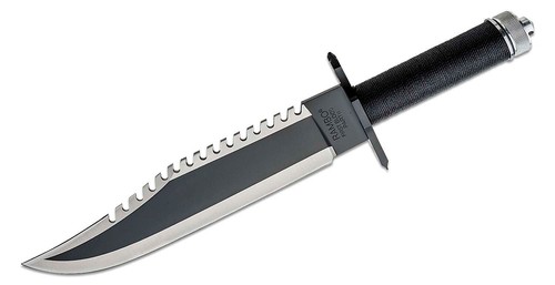 RAMBO FIRST BLOOD Knife 25.5 cm blade sheath camping tactical bowie pig military - Picture 5 of 14