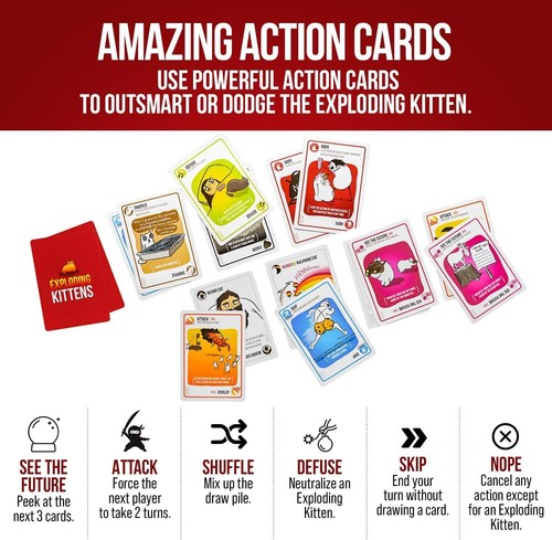 EXPLODING KITTENS ORIGINAL EDITION CARD GAME - Picture 5 of 8