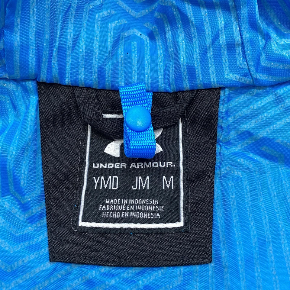 UNDER ARMOUR Cold Gear Infrarrojo Negro/Azul Capucha Abrigo Básico Chaqueta Juvenil Talla M Foto 4 de 4