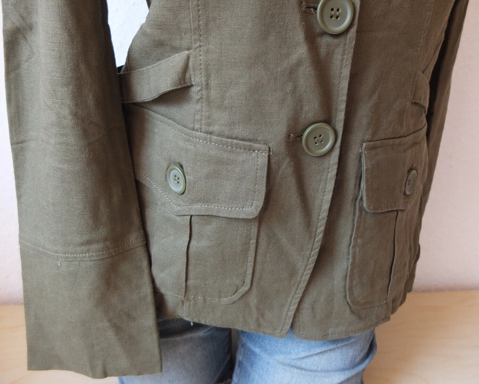 * MAX STUDIO LONDON eleganter Leinen Blazer 8 M 38 NEU Olivia - Bild 4 von 4