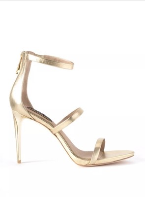 RACHAEL ZOE WOMEN'S VIV LEATHER STRAPPY HIGH HEEL SANDALS SZ 39 GOLD $303 | eBay