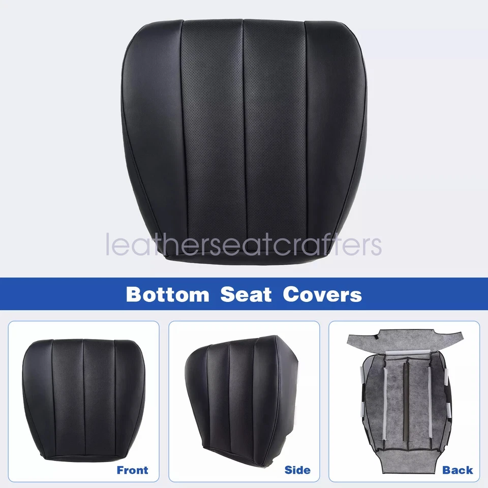 Perforated Driver&Passenger Bottom Seat Cover Black For 2010-2014 Subaru Outback Foto 2 de 4