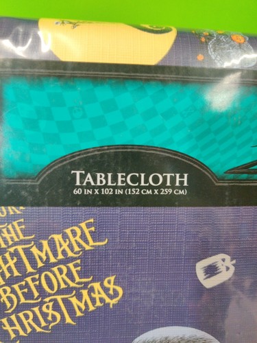 New Disney The Nightmare Before Christmas Tablecloth Halloween Jack 60x102” NWT - Picture 4 of 4