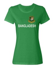 Cricket Bangladesh Jersey Style Fans Supporter Ladies Crewneck T-Shirt