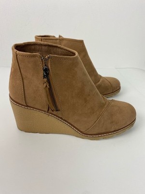 avery microfiber wedge bootie
