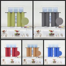 Kitchen Window Curtain Thermal Insulated Blackout Grommet Isolates K30 K54