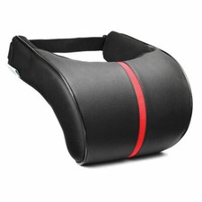Black With Red Strip Memory Cotton Head Pillow Car Neck Rest Headrest Pillow 1x Black With Red Strip Memory Cotton Head Pillow Car Neck Rest Headrest Pillow 1x