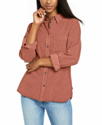 Fjall Raven Womens Ovik Cotton Corduroy Shirt Size L Tcttapink brown 7323450531041 | eBay