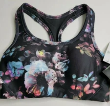 Avia Womens Active Molded Cup Sports Bra Multi Floral X-Small (0-2)