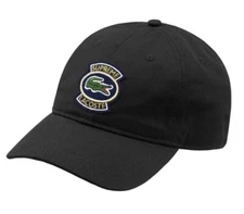 Supreme x Lacoste Black Cap Twill 6-Panel Dad Hat SS18