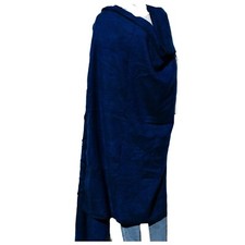 Blanket/Throw  Yak Wool Blend Nepal Handmade Over-Sized  Dark Blue  Black