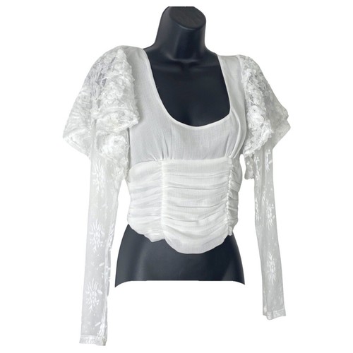 Free People Dream Of You Top White-XS UK 6/8 - Picture 2 of 7