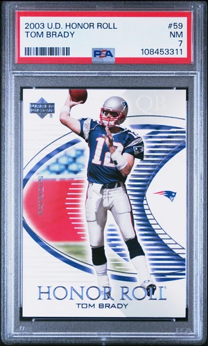 2003 Upper Deck Honor Roll Tom Brady #59 PSA 7