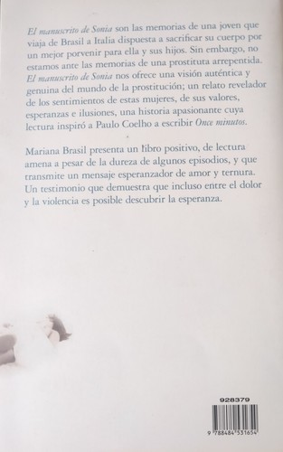 Mariana Brasil-El manuscrito de Sonia.Planeta.2006. ISBN : 84-8453-165-1 - Imagen 2 de 2