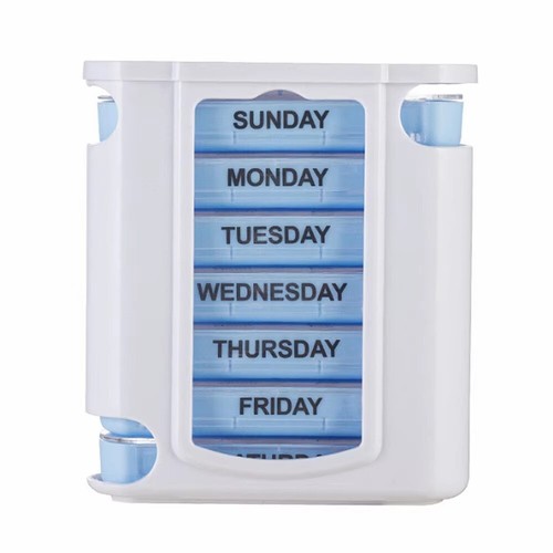 Portable Medicine Storage Containers 7 Days Pill Box Splitter Daily Medication - Picture 14 of 16