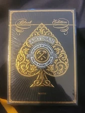 2 Artisan Playing Cards. Theory 11 Rare 2020/19. ,Gold Foiled backs Black+White