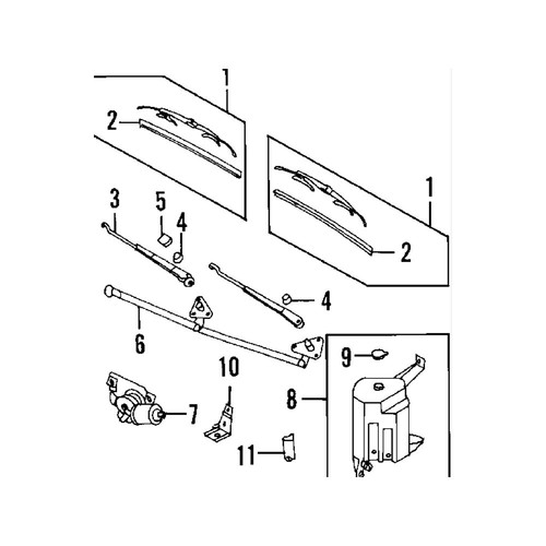 NEW Wiper Linkage Assembly RHD for Mitsubishi Mirage 1993-1996 - Picture 6 of 6
