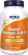 NOW Foods Supplements, Super Omega 3-6-9 1200 mg  180 Softgels