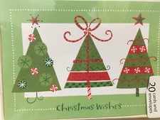 Hallmark Holidays Boxed Cards Whimsical Christmas Trees 20 Cards & Envelopes