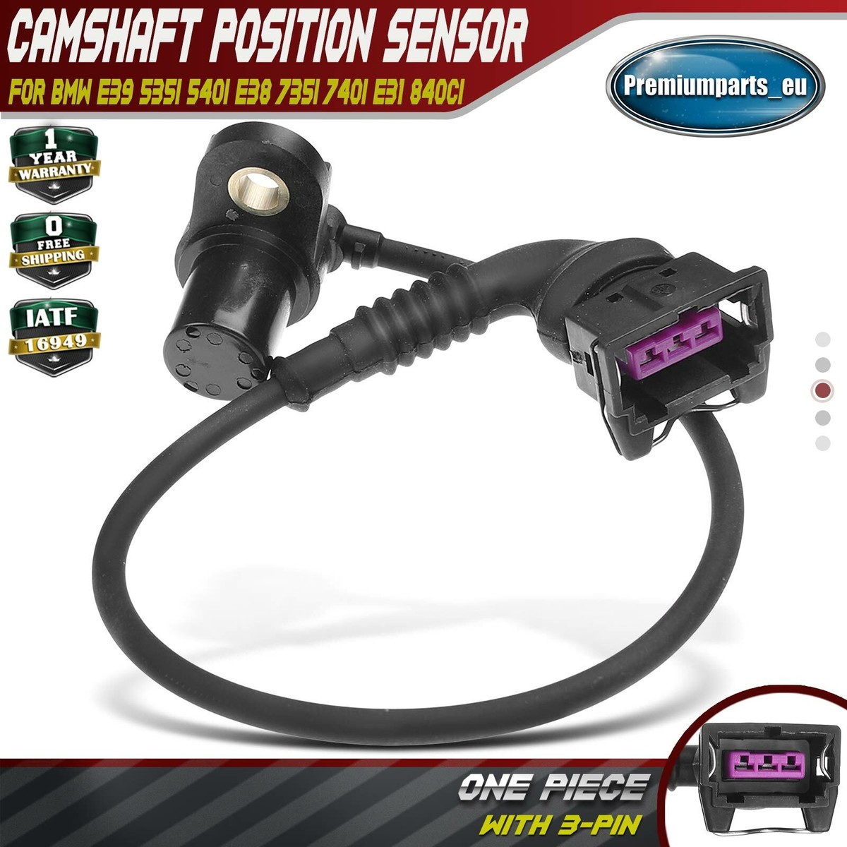 Camshaft Position Sensor for BMW 735i 740i E38 1998 - 2002 3.5 4.4 Camshaft Position Sensor for BMW 735i 740i E38 1998 - 2002 3.5 4.4
