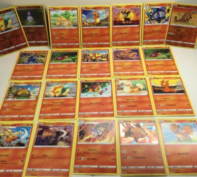 Lot of 22 ASSORTED FIRE TYPE Pokemon Trading Card Game Cards TCG Kids  HOLOFOIL | eBay