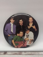 New Kids On The Block Vintage Large 6&rdquo; Oversized 1989 Button Pin Collectible