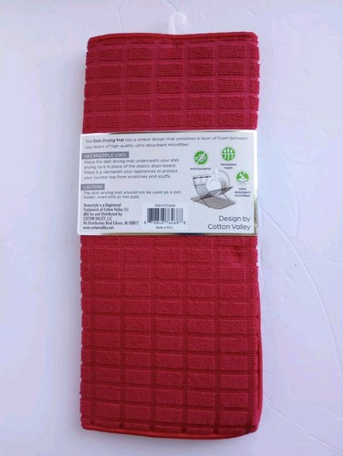 Homestyle Tappetino Asciugapiatti Reversibile Ultra Assorbente Asciugatura Rapida Durevole Rosso  - Foto 3 di 5