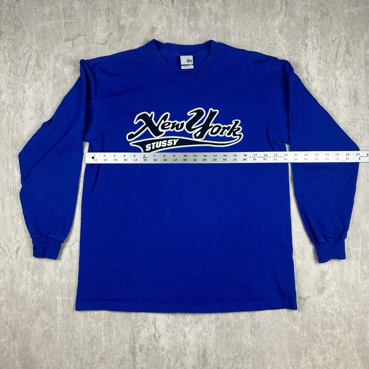 00　Stussy Vtg 00s Stussy New York Long Sleeve T-Shirt USA Made Single