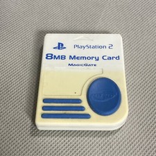 Sony 8MB Memory Card White Blue PS2 Expansion For PlayStation 2 Nyko Magic Gate