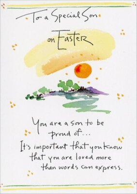 More Than Words - Recycled Paper Greetings Easter Card