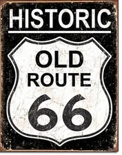 Historic Old Route 66 sign, Flat flexible Refrigerator Magnet, READ LISTING!
