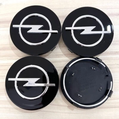 4x 64mm Für OPEL Radkappen Nabendeckel Alufelgen Wheel Caps Felgendeckel Schwarz - Bild 1 von 4