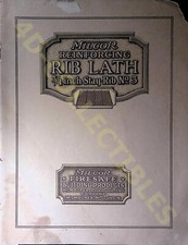  Vintage Milcor Rib Lath Metal Reinforcement Building Products 1927 Catalog