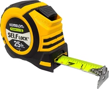 SL52425; 25' X 1.06" Self-Lock Powerblade II Tape Measure, Yellow/Black