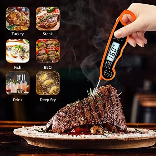 Meat Thermometer,Digital Food Thermometer for Kitchen, Cooking, Grilling,
