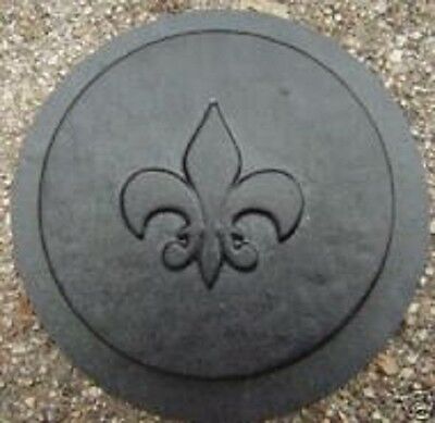 Feur de lis tile stepping stone mold plaster concrete resin mould 12" x 12" x 1" Feur de lis tile stepping stone mold plaster concrete resin mould 12" x 12" x 1"