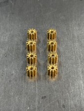 QTY 8 PIECES COX BRASS PINION GEAR 48 PITCH 10 TEETH TOOTH .0781" BORE SLOT CAR