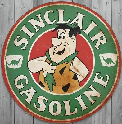 Sinclair Gasoline 12'' Diameter Vintage Novelty Metal Sign Made In USA