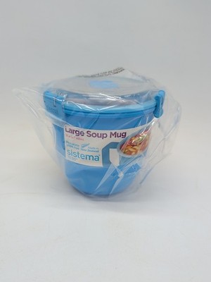 Sistema Microwave Large Soup Mug w/Lid To Go w/Box 30.4 oz  BPA Free NEW