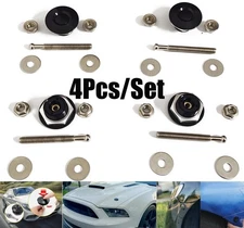 Quick Release Push Button Hood Pins Bonnet Lock Clip Car Bumper Latch 4 Pcs/Pack