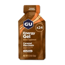 GU Energy Original Sports Nutrition Energy Gel, 24-Count, Caramel Macchiato