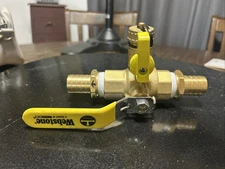 Webstone Brass Ball Valve with Drain and Hose Bibb One Inch