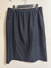 Vintage Haberdashery Leslie Fay Black Pencil Skirt Women  s Size 16 Made in USA