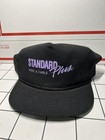 Vintage Standard PLUS Wire & Cable Company Trucker Hat Worker Snapback Black Cap — photo 1
