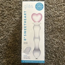 Glas 8" Sweetheart Glass - Pink/clear