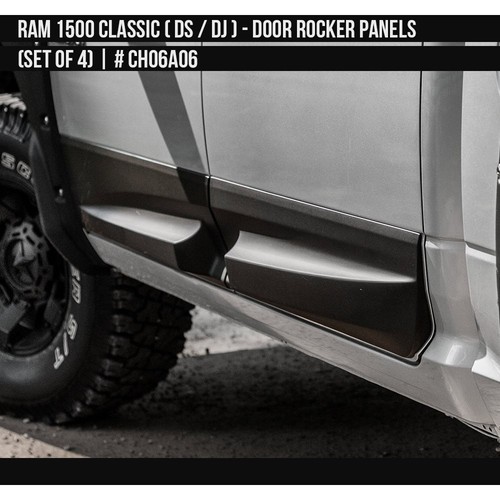 For Ram 1500 Classic 2019-2024 Air Design Satin Black Door Rocker Panel Set